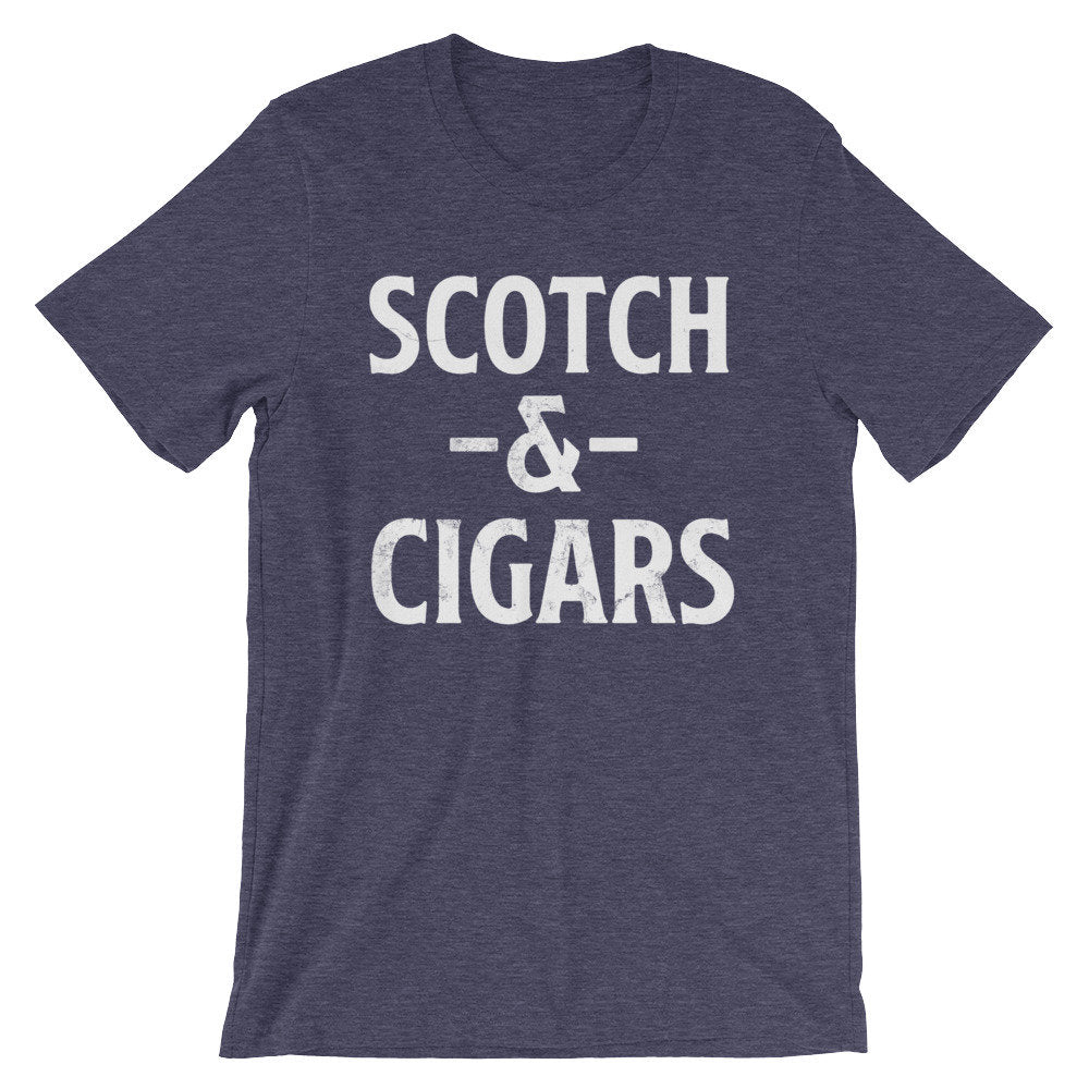 Scotch  & Cigars Unisex Shirt - Cigar Shirt, Cigar Lover Gift, Unique Cigar Gifts, Dad Shirt, Husband Shirt, Whiskey Gift, Fathers Day Shirt