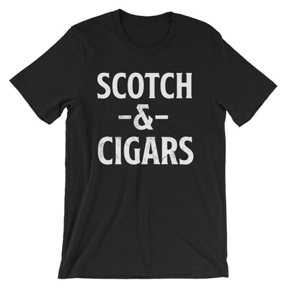 Scotch  & Cigars Unisex Shirt - Cigar Shirt, Cigar Lover Gift, Unique Cigar Gifts, Dad Shirt, Husband Shirt, Whiskey Gift, Fathers Day Shirt