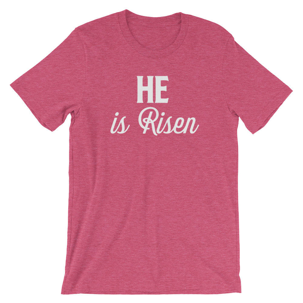 He Is Risen Unisex Shirt-Christian Shirts, Jesus Christian Tee, Pastor Gift, Pastor Shirt, Bible Verse Shirt, Easter Basket Gifts, Jesus Tee - Stag & Peach Co