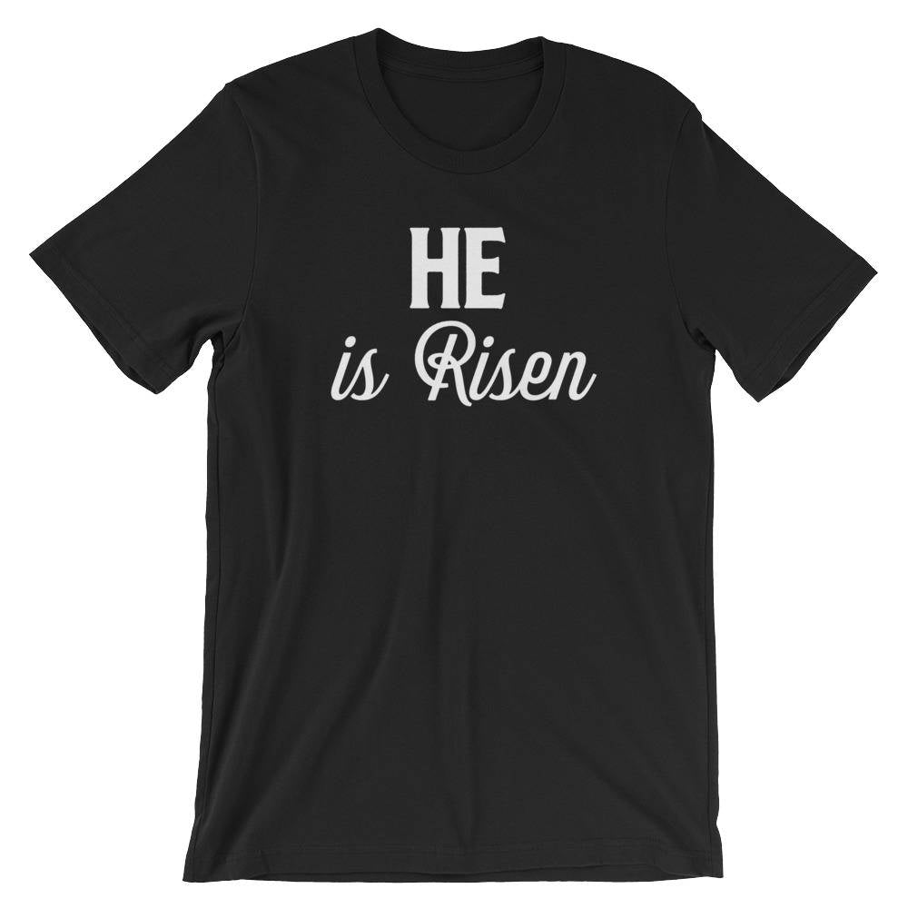 He Is Risen Unisex Shirt-Christian Shirts, Jesus Christian Tee, Pastor Gift, Pastor Shirt, Bible Verse Shirt, Easter Basket Gifts, Jesus Tee - Stag & Peach Co