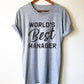 World's Best Manager Unisex Shirt -Office Manager Shirt, Manager Shirt, Manager Gift, Office Shirt, Gifts For Boss, Boss Gift, Stage Manager