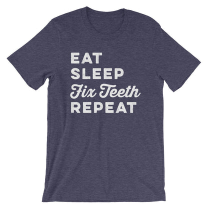 Eat Sleep Fix Teeth Repeat Unisex Shirt - Dentist Gift, Dentist Shirt, Dental Student Gift, Dental Assistant, Dental Hygienist, Dental Shirt