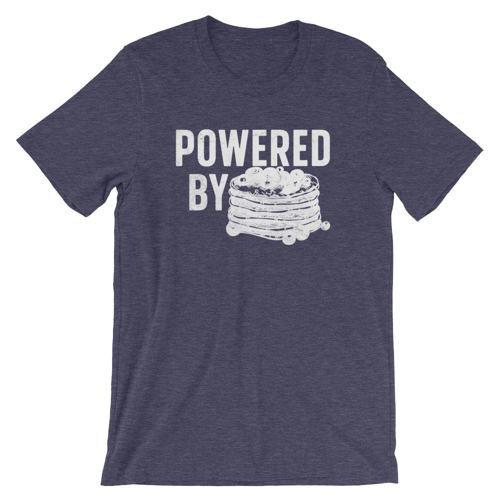 Powered By Pancakes Unisex Shirt - Pancake Shirt, Foodie Gift, Food TShirt, Food Lover Gift, Foodie Shirt, Brunch Shirt