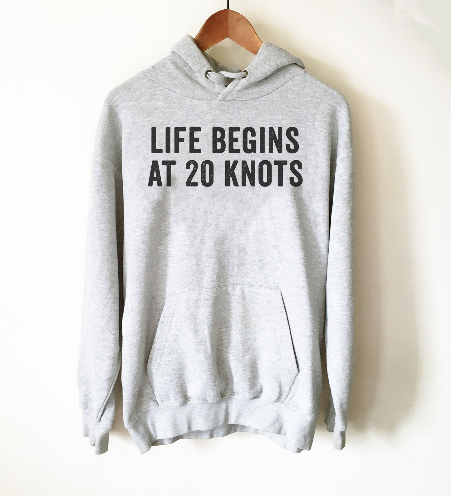 Life Begins At 20 Knots Hoodie - Kitesurf Shirt, Kitesurf Gift, Kite Surf Shirt, Kite Surf Gift, Kite Shirt, Beach Shirt