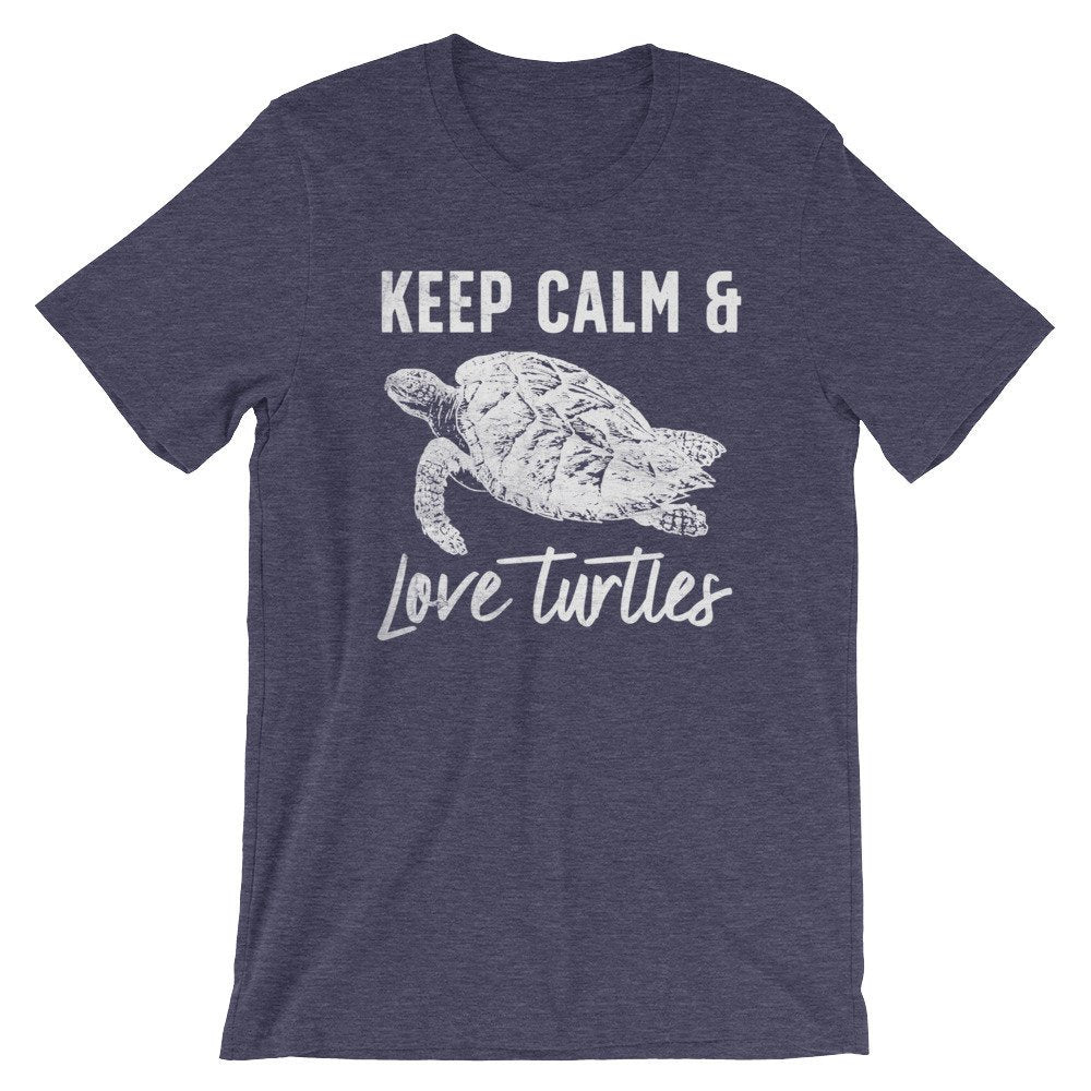 Keep Calm & Love Turtles Unisex Shirt - Turtle Shirt, Sea Turtle, Sea Turtle Gifts, Turtle Lover, Marine Biologist Gift, Activist Shirt - Stag & Peach Co