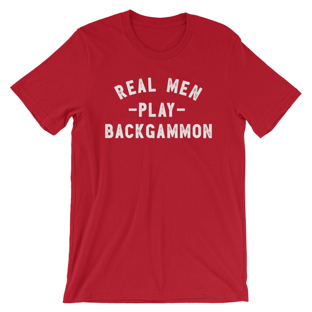 Real Men Play Backgammon Unisex Shirt - Backgammon Gift, Board Game Shirt, Board Game Gift, Board Game Lover, Board Game Organizer - Stag & Peach Co