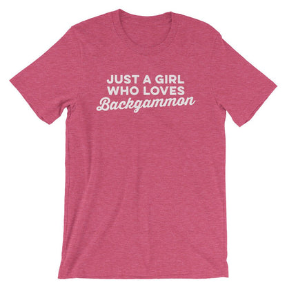 Just A Girl Who Loves Backgammon Unisex Shirt - Backgammon Gift, Board Game Shirt, Board Game Gift, Board Game Lover, Board Game Organizer