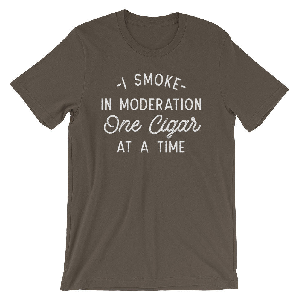 One Cigar At A Time Unisex Shirt - Cigar Shirt, Cigar Lover Gift, Unique Cigar Gifts, Dad Shirt, Husband Shirt, Whiskey Gift