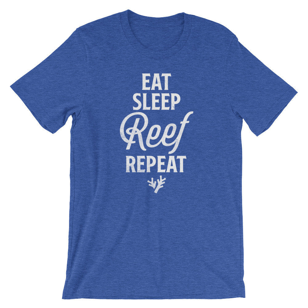 Eat Sleep Reef Repeat Unisex Shirt - Aquarium Shirt, Fish Shirt, Fish Lover Gift, Tropical Fish Shirt, Surfer Shirt, Diving Shirt - Stag & Peach Co