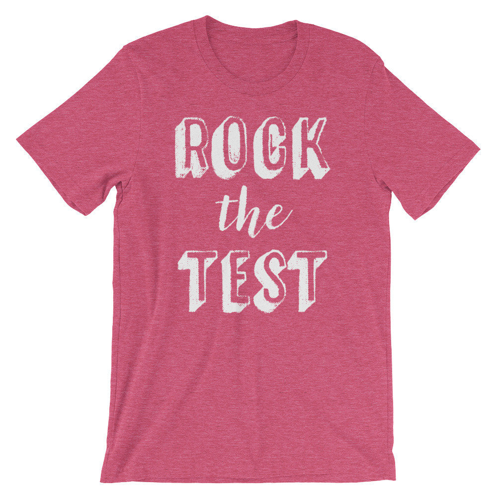 Rock The Test Unisex Shirt - College Student Gift, Finals Week Shirt, Professor Shirt, Lecturer Shirt, Student Shirt, Finals Shirt - Stag & Peach Co