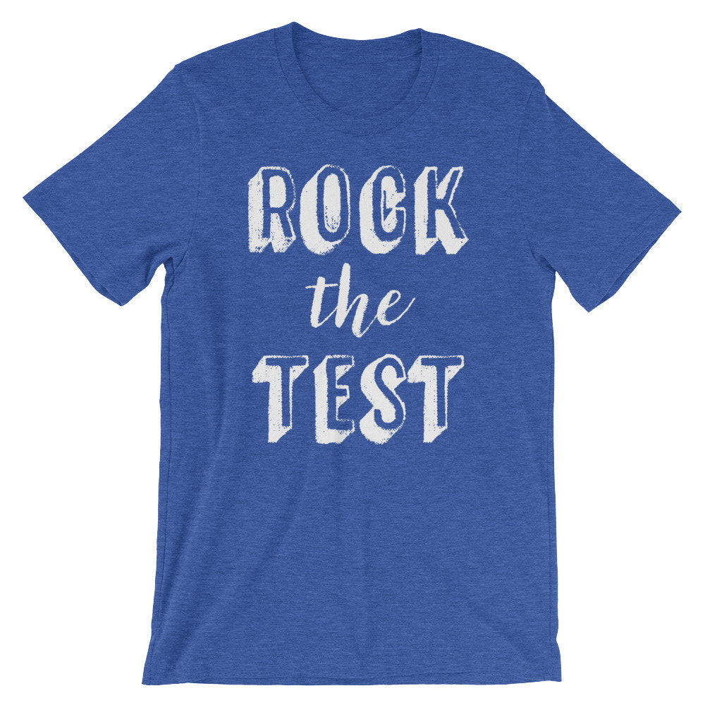 Rock The Test Unisex Shirt - College Student Gift, Finals Week Shirt, Professor Shirt, Lecturer Shirt, Student Shirt, Finals Shirt - Stag & Peach Co