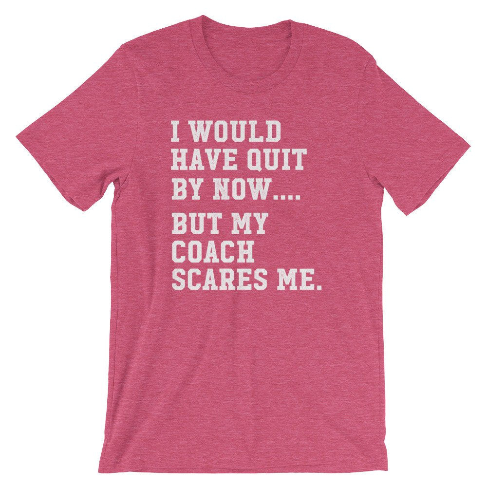 My Coach Scares Me Unisex Shirt - Funny Workout Shirt, Cute Workout Sh –  Stag & Peach Co