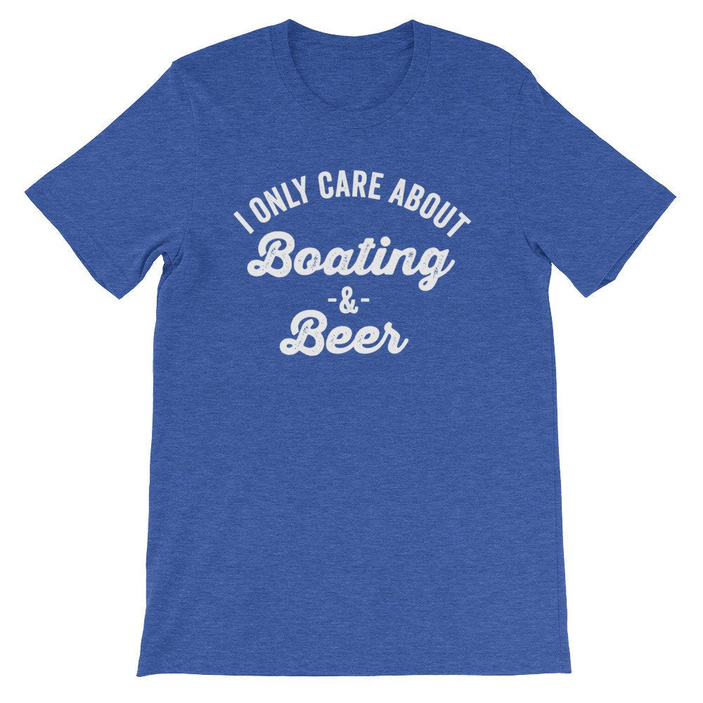 I Only Care About Boating & Beer Unisex Shirt - Motor Boat Shirt, Motor Boat Gift, Boat Gift, Boat Shirt, Lake Shirt, Lake Gift, Speed Boat