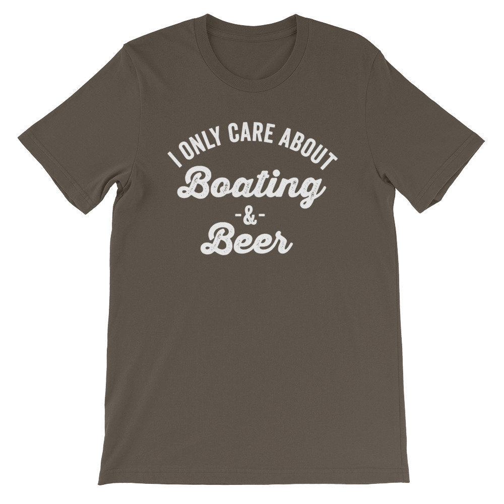 I Only Care About Boating & Beer Unisex Shirt - Motor Boat Shirt, Motor Boat Gift, Boat Gift, Boat Shirt, Lake Shirt, Lake Gift, Speed Boat