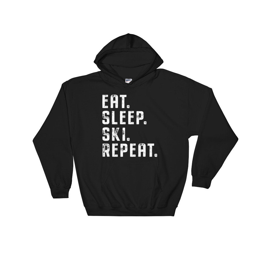 Eat Sleep Ski Repeat Hoodie - Ski