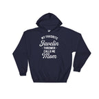 My Favorite Javelin Thrower Calls Me Mom Hoodie - Javelin Shirt, Javelin Gift, Track And Field Gift, Throw Happy, Sports Mom Shirt - Stag & Peach Co