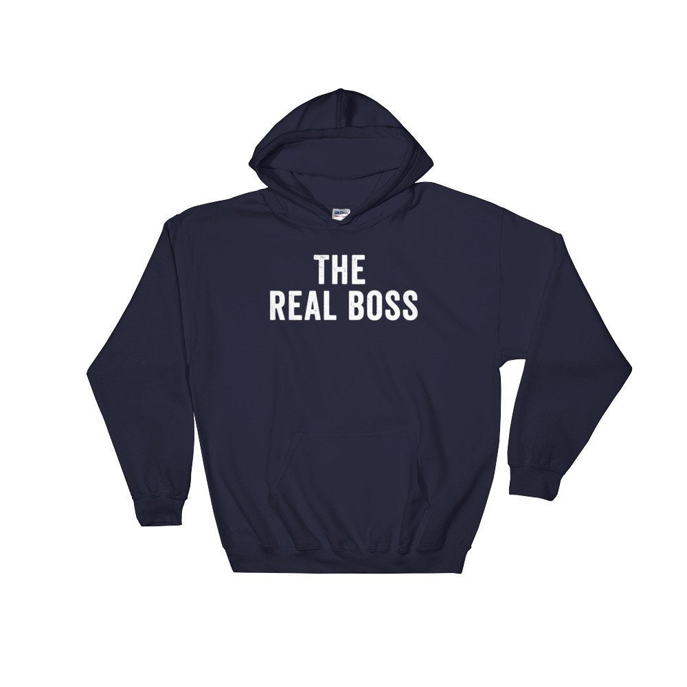 The Real Boss Hoodie - Receptionist Shirt, Receptionist Gift, Medical Receptionist, Funny Coworker Gift, Mom Shirt, Mom Life