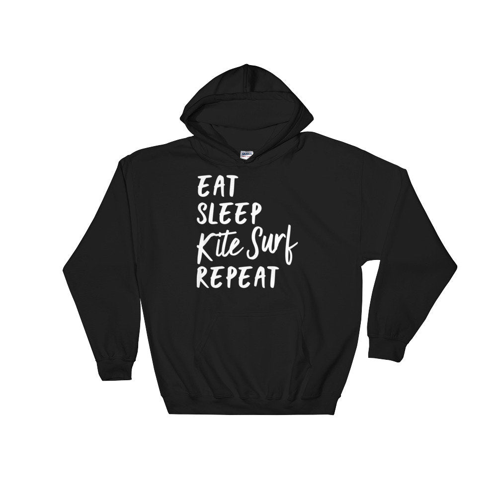 Eat Sleep Kite Surf Repeat Hoodie - Kitesurf Shirt, Kitesurf Gift, Kite Surf Shirt, Kite Surf Gift, Kite Shirt, Beach Shirt