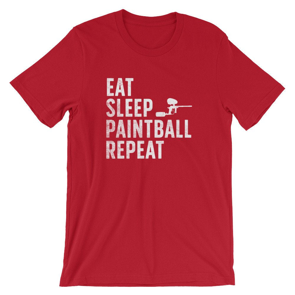 Eat Sleep Paintball Repeat Unisex Shirt - Paintball Shirt, Paintball Gift, Bachelor Party Shirt, Bachelorette Party Shirt, Team T-Shirts