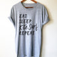 Eat Sleep Kite Surf Repeat Unisex Shirt - Kitesurf Shirt, Kitesurf Gift, Kite Surf Shirt, Kite Surf Gift, Kite Shirt, Beach Shirt