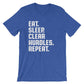 Eat Sleep Clear Hurdles Repeat Unisex Shirt - Hurdles Shirt, Hurdles Gift, Track Shirt, Track Gift, Track Mom Shirt, Track and Field
