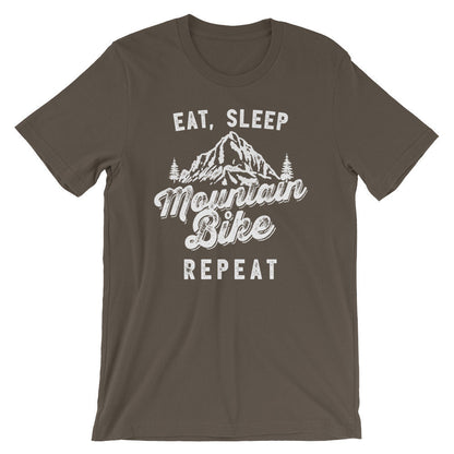 Eat Sleep Mountain Bike Repeat Unisex Shirt - Mountain Bike Shirt, Mountain Shirt, Mountain Bike Gift, Bike Shirt, Bike Gift, Biker Shirt