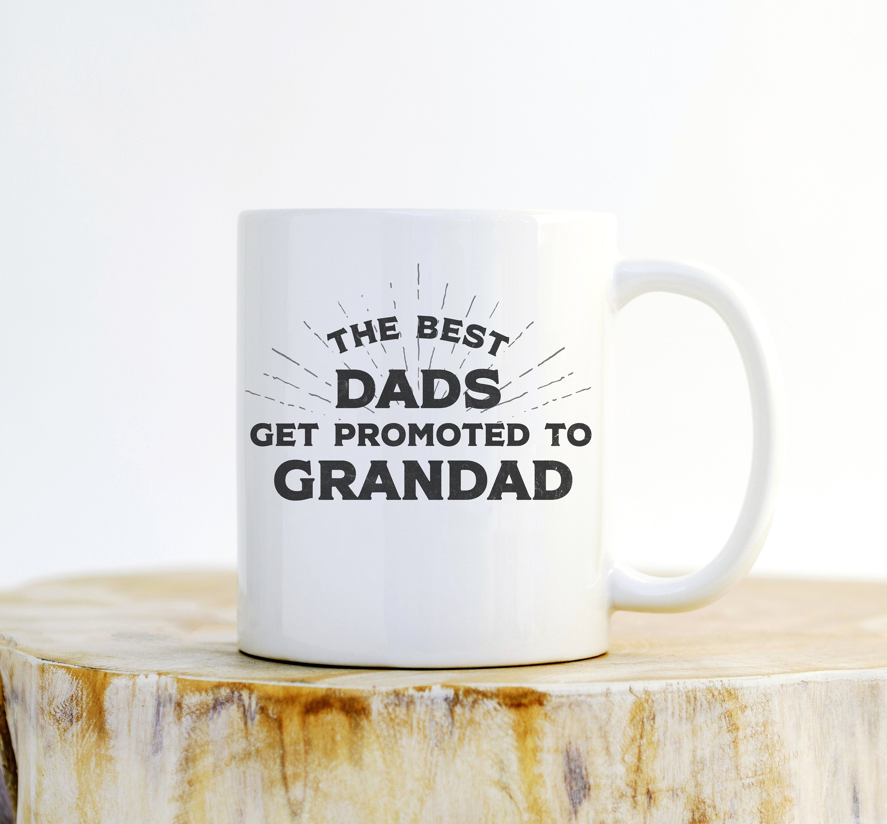 Best Dads Get Promoted To Grandad Mug – Pregnancy Reveal Gift - Stag & Peach Co