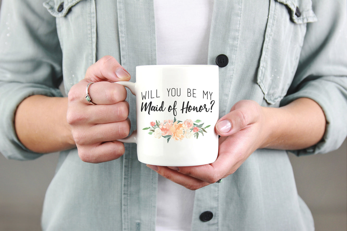 Will You Be My Maid Of Honor? Mug - Maid of Honor Gifts, Maid Of Honor Mug, Bridal Party Gift, Bridal Party Box, Wedding Announcement