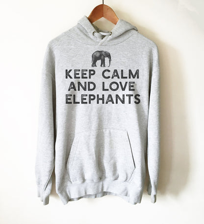 Keep Calm & Love Elephants Hoodie -