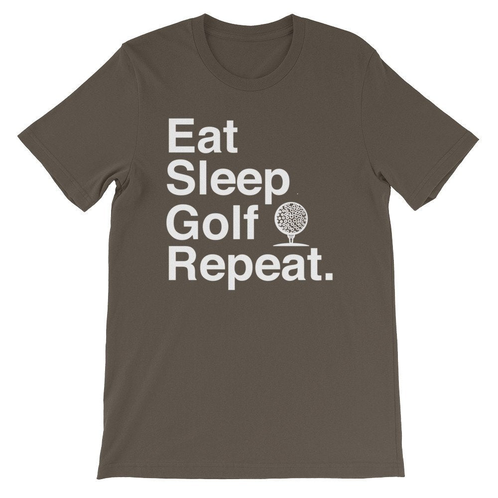 Eat Sleep Golf Repeat Unisex Shirt - Golf Shirt, Golf Gift, Golf Birthday Party, Grandpa Golf Gift, Golf Gift For Women, Golfing Shirt - Stag & Peach Co