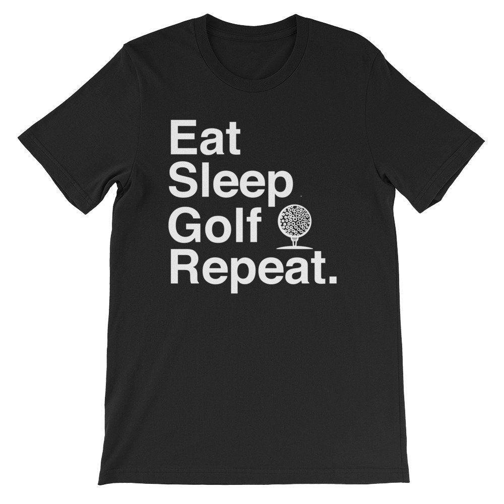 Eat Sleep Golf Repeat Unisex Shirt - Golf Shirt, Golf Gift, Golf Birthday Party, Grandpa Golf Gift, Golf Gift For Women, Golfing Shirt - Stag & Peach Co