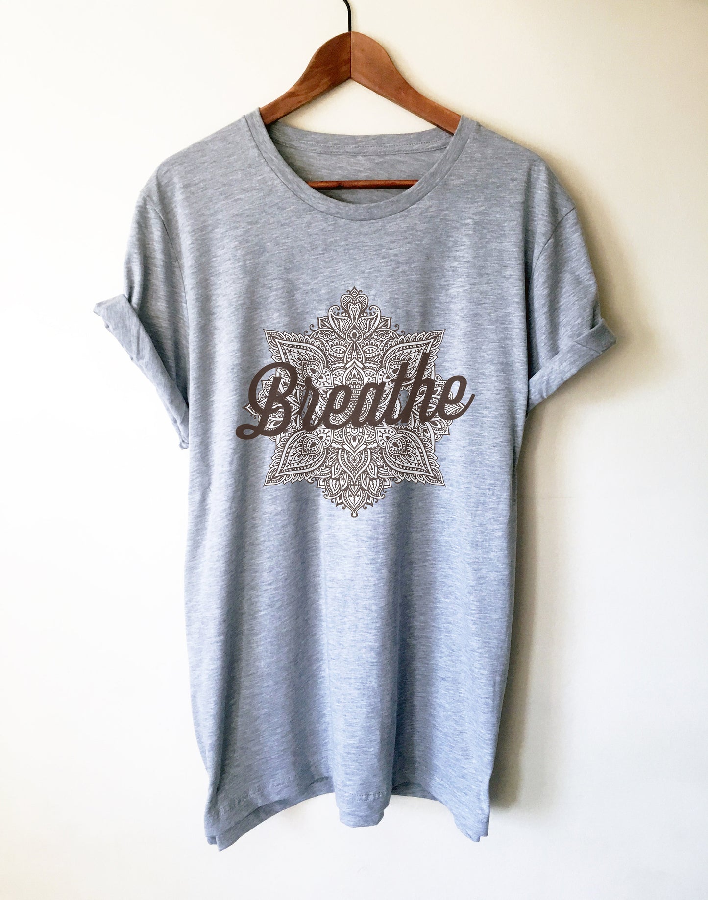 Breathe Unisex Shirt - Pilates Shirt, Pilates Gift, Mindful Shirt, Mindful Gift, Mindfulness Shirt, Mindfulness Gift