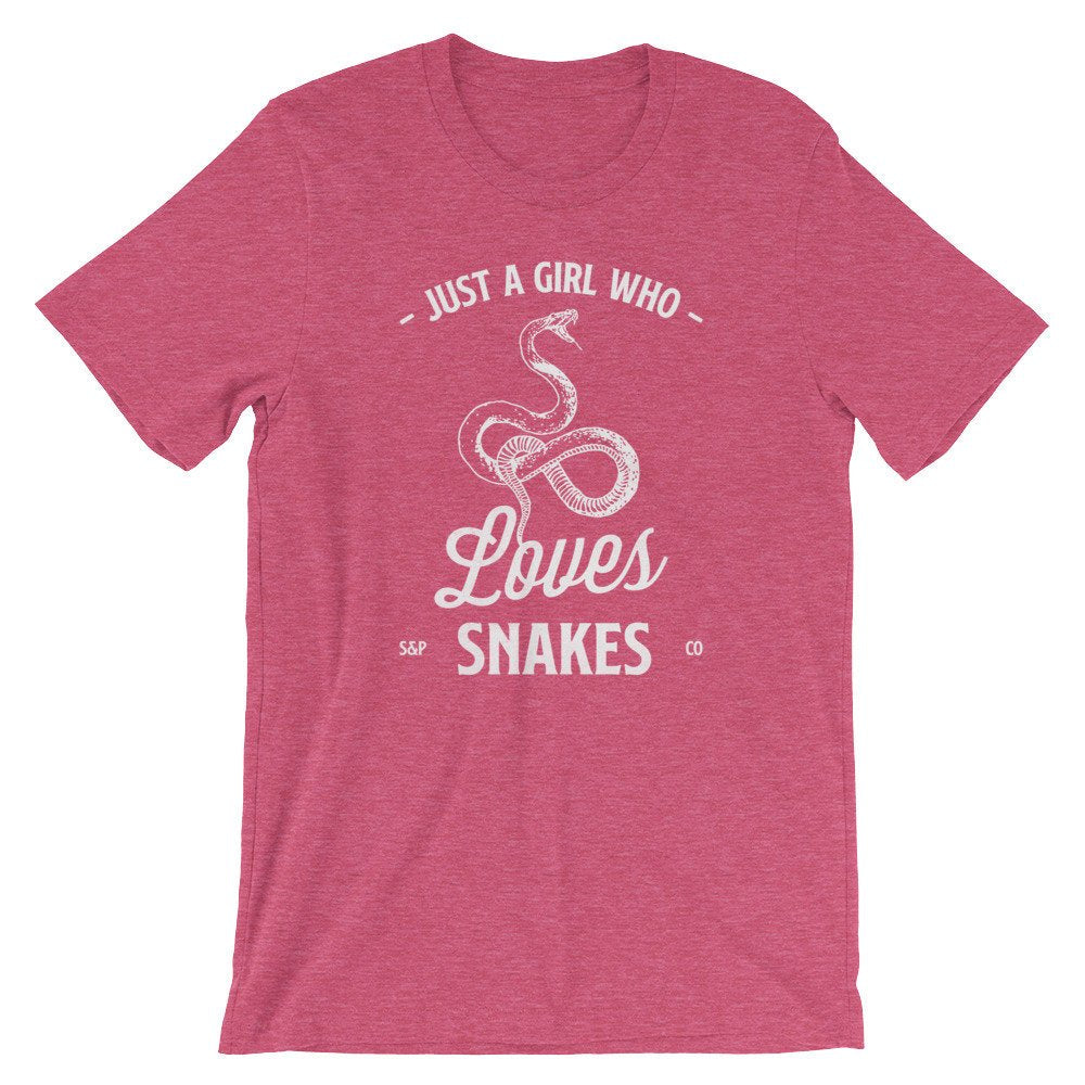 Just A Girl Who Loves Snakes Unisex Shirt - Snake Shirt, Herpetology Shirt, Reptile Shirt, Zoology Shirt, Exotic Pets Shirt, Snake Charmer