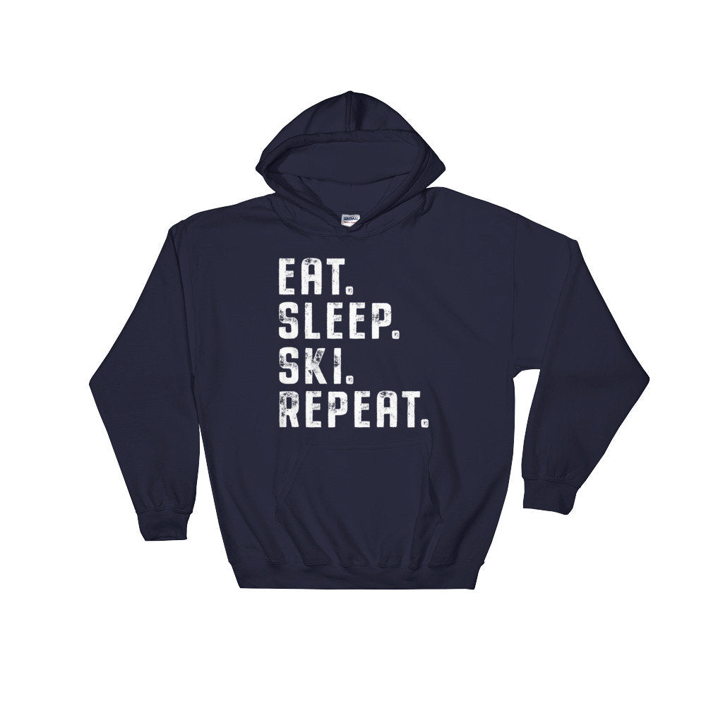 Eat Sleep Ski Repeat Hoodie - Ski