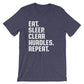 Eat Sleep Clear Hurdles Repeat Unisex Shirt - Hurdles Shirt, Hurdles Gift, Track Shirt, Track Gift, Track Mom Shirt, Track and Field
