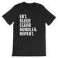 Eat Sleep Clear Hurdles Repeat Unisex Shirt - Hurdles Shirt, Hurdles Gift, Track Shirt, Track Gift, Track Mom Shirt, Track and Field