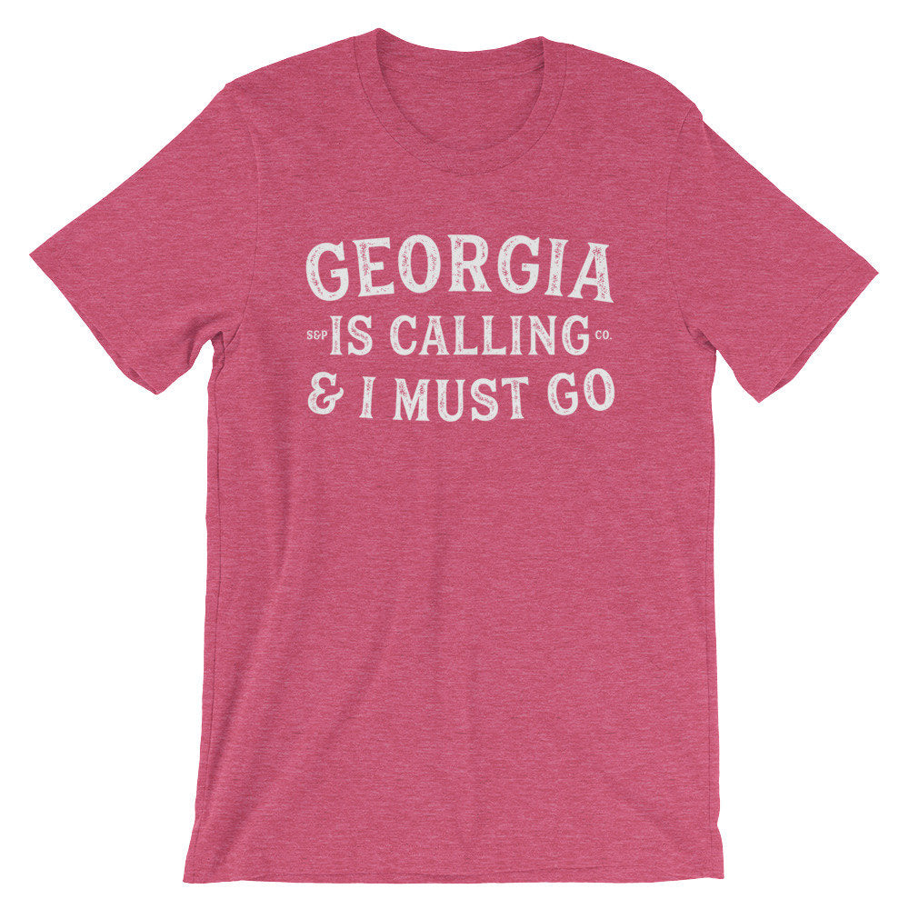 Georgia Is Calling And I Must Go Unisex Shirt - Georgia Shirt, Georgia Gift, Atlanta Shirt, Peach State Shirt, Home State Shirt - Stag & Peach Co