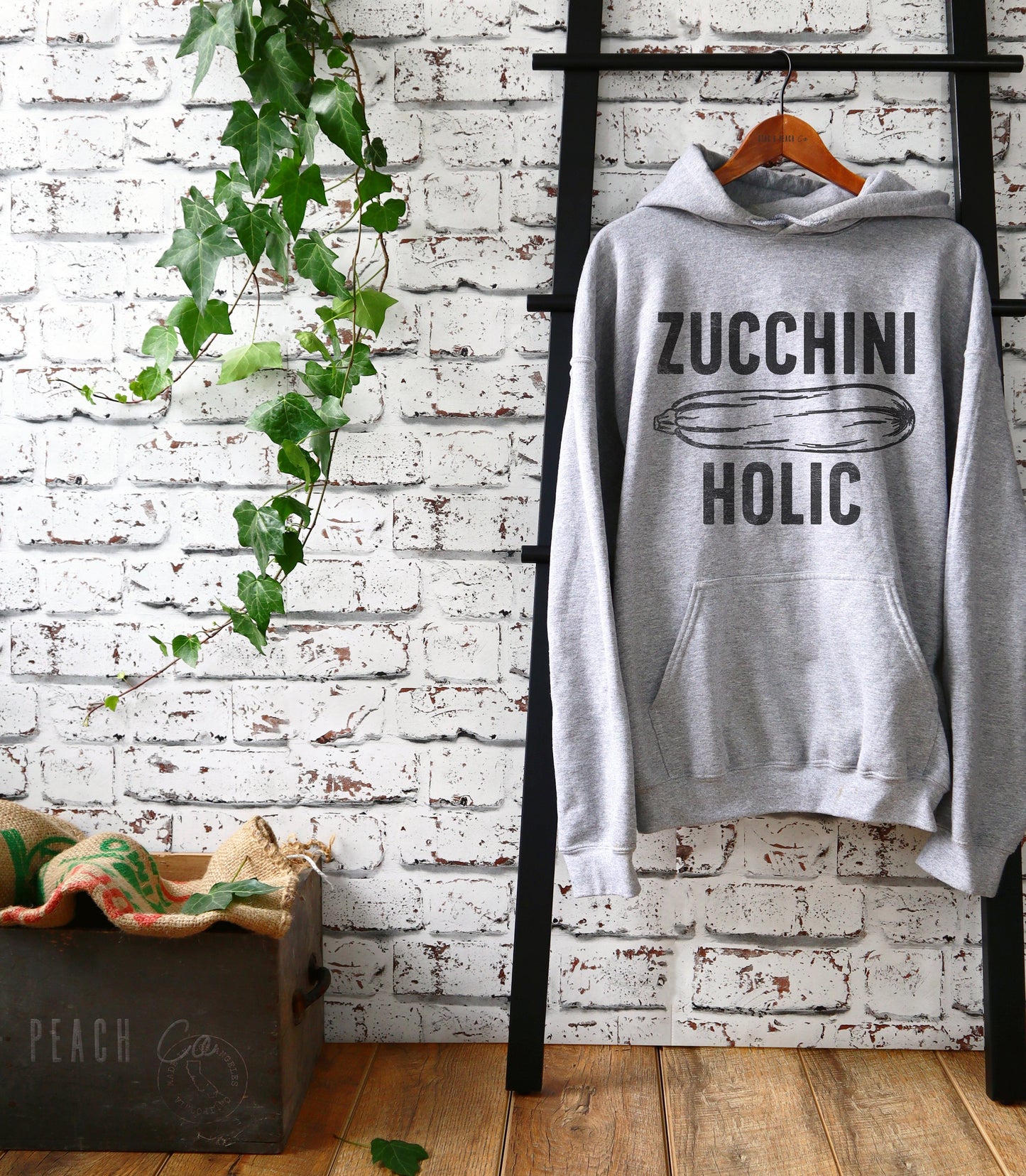 Zucchini Holic Hoodie - Vegan Shirt, Vegetarian Shirt, Vegetable TShirt, Vegan Gift, Vegetarian Gift, Gardening Shirt