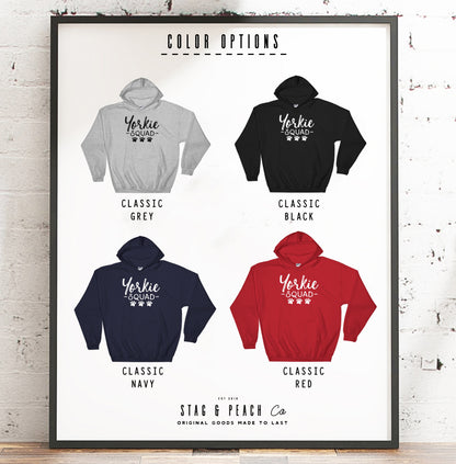 Yorkie Squad Hoodie - Yorkie Shirt, Yorkie Gifts, Yorkie Print, Yorkshire Terrier Gift, Yorkshire Terrier Shirt, Yorkie Owner