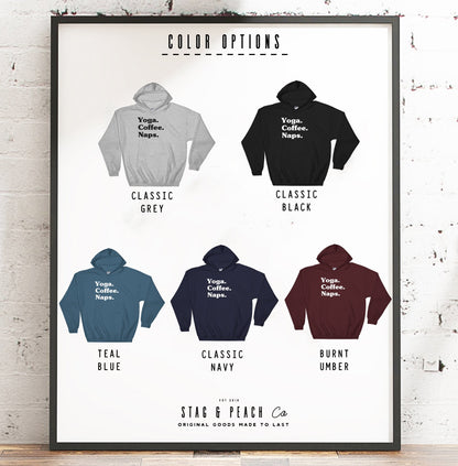 Yoga Coffee Naps Hoodie - Yoga shirt, Funny namaste shirt, Hot yoga shirts, Yoga pose shirt, Yoga coffee shirt, Namaste in bed