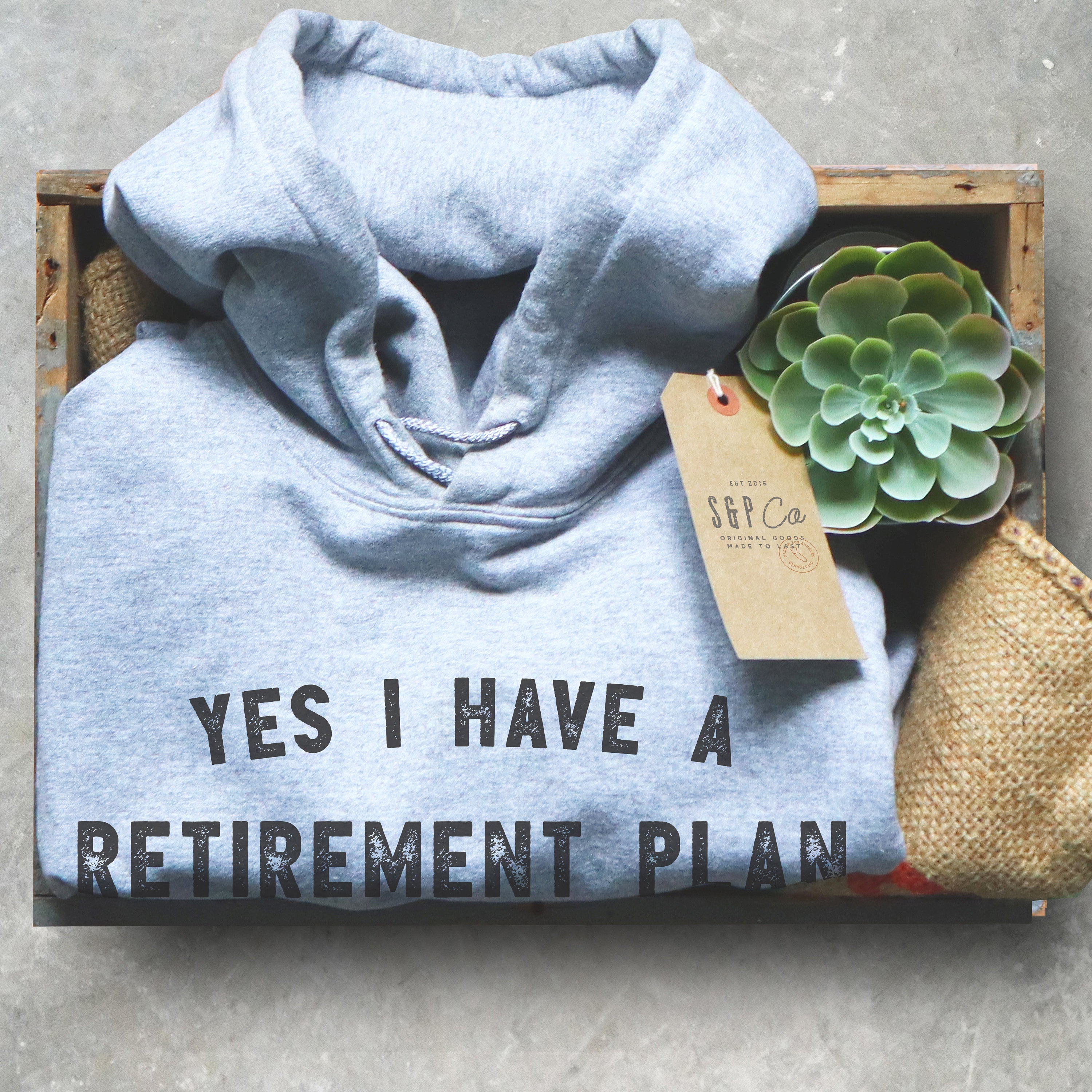 Yes I Have A Retirement Plan I Plan On Camping Hoodie - Camping Hoodie, Camping Gift, Hiking Shirt , Retirement Gift, Mountains Shirt - Stag & Peach Co