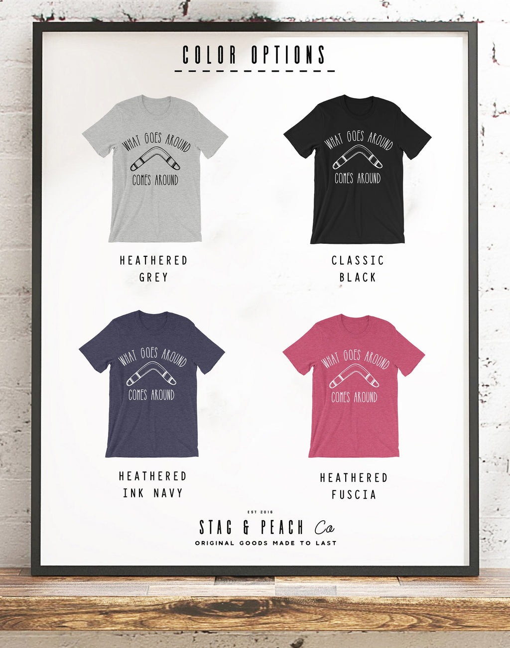 What Goes Around Comes Around Unisex Shirt - Boomerang Shirt, Boomerang Gift, Australia Shirt, Inspirational Quote, Karma Quote, Karma Shirt - Stag & Peach Co