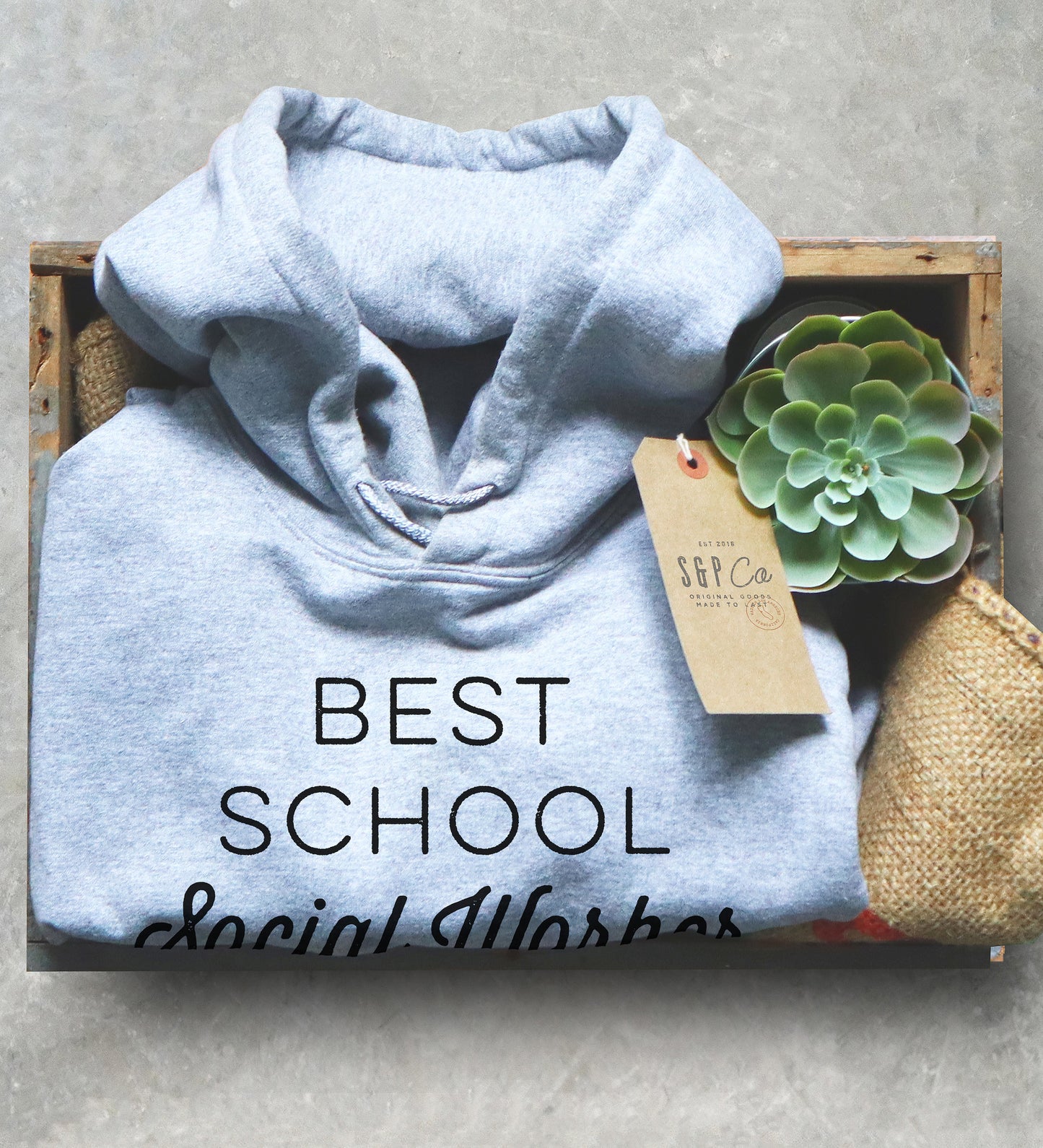 Best School Social Worker Ever Hoodie - Social Worker Shirt, Social Work Shirt, Coworker Gift, Social Worker Gift, Social Worker Hoodie