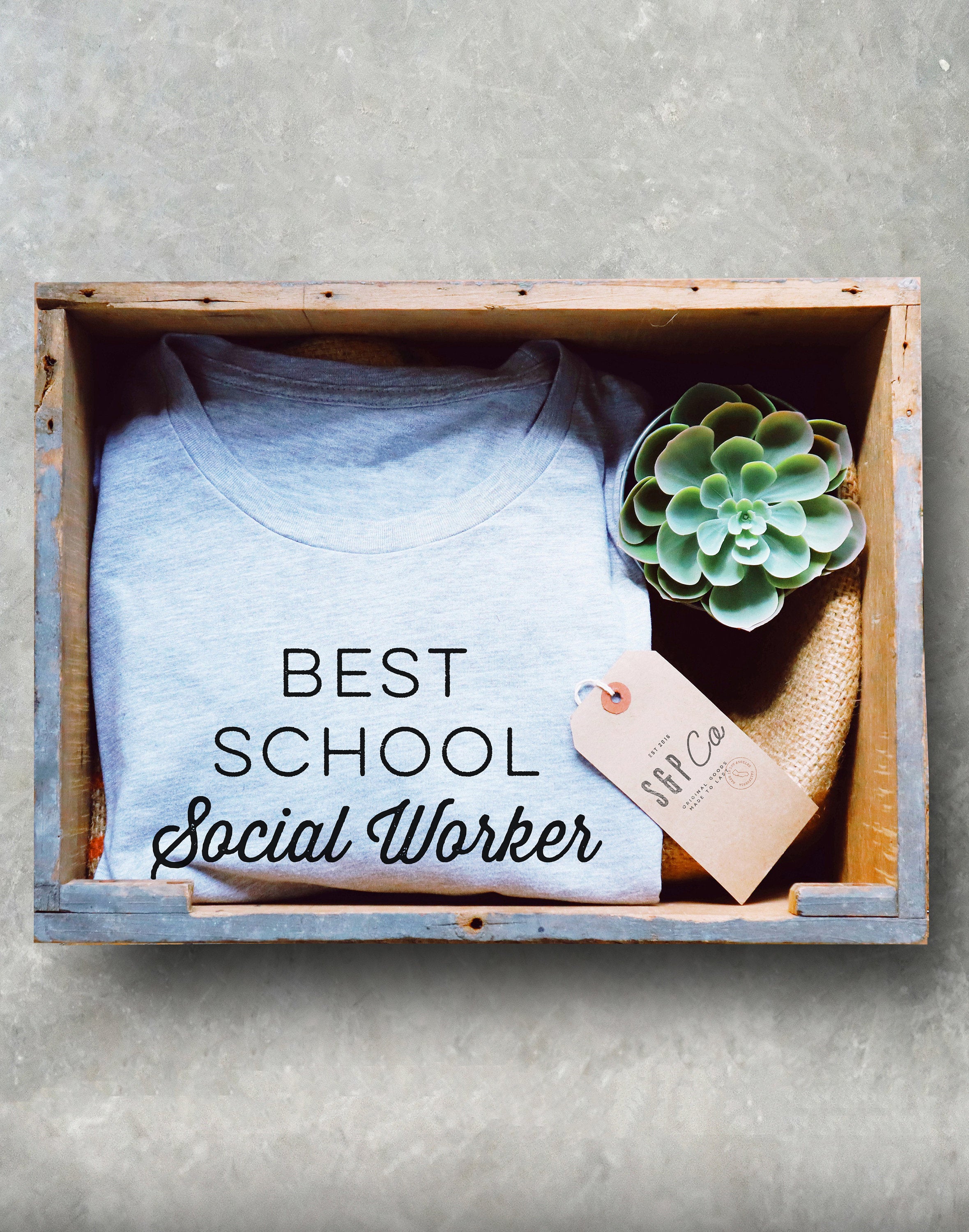 Best School Social Worker Ever Unisex Shirt - Social Worker Shirt, Social Work Shirt, Coworker Gift, Social Worker Gift, - Stag & Peach Co