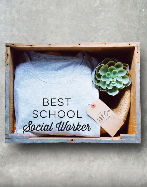 Best School Social Worker Ever Unisex Shirt - Social Worker Shirt, Social Work Shirt, Coworker Gift, Social Worker Gift, - Stag & Peach Co