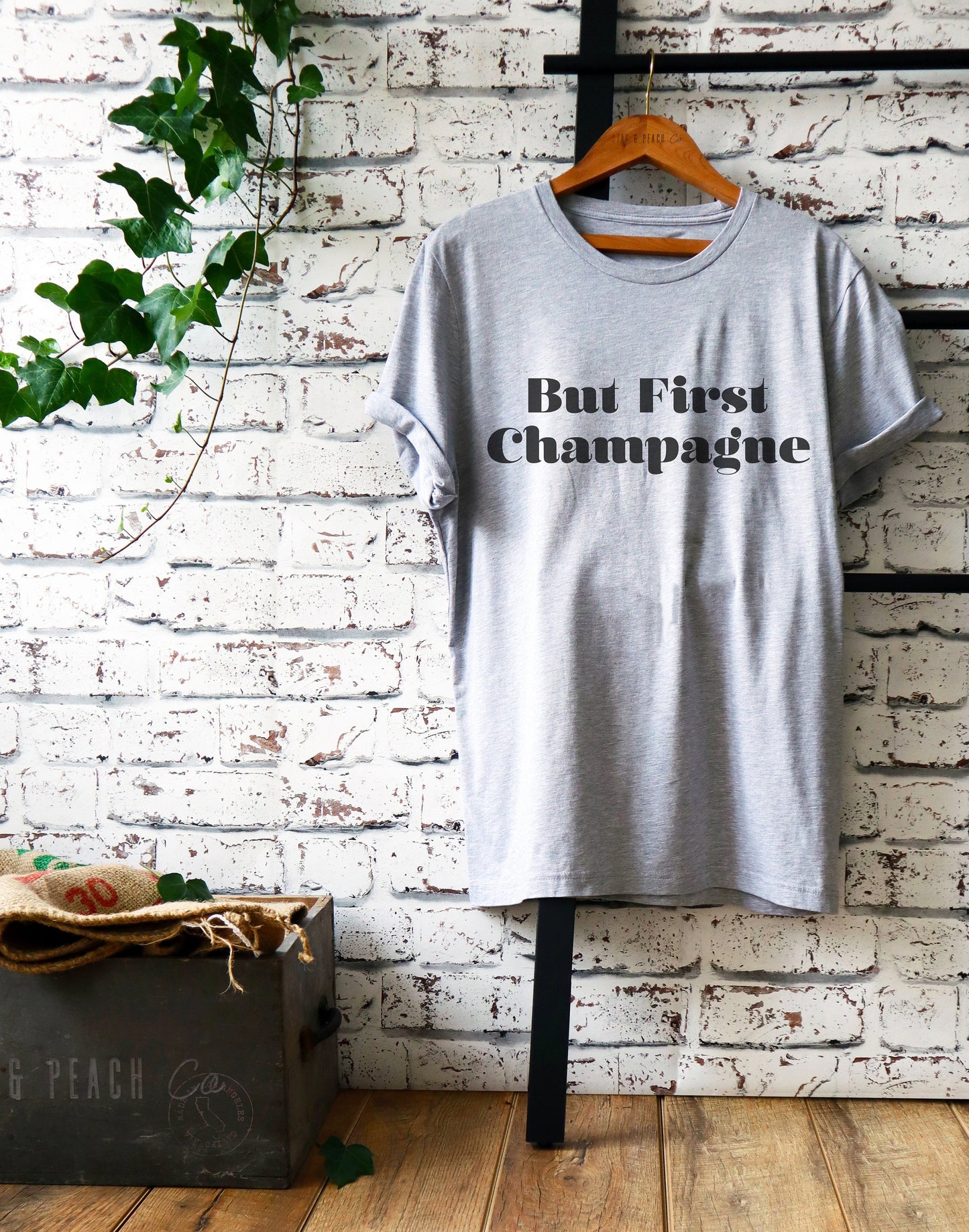 But First Champagne Unisex Shirt-Champagne Shirt, Drunk Shirt, Bride Shirt, Bridal Shower Gift, Wine Shirt, Bachelorette Party, Brunch Shirt