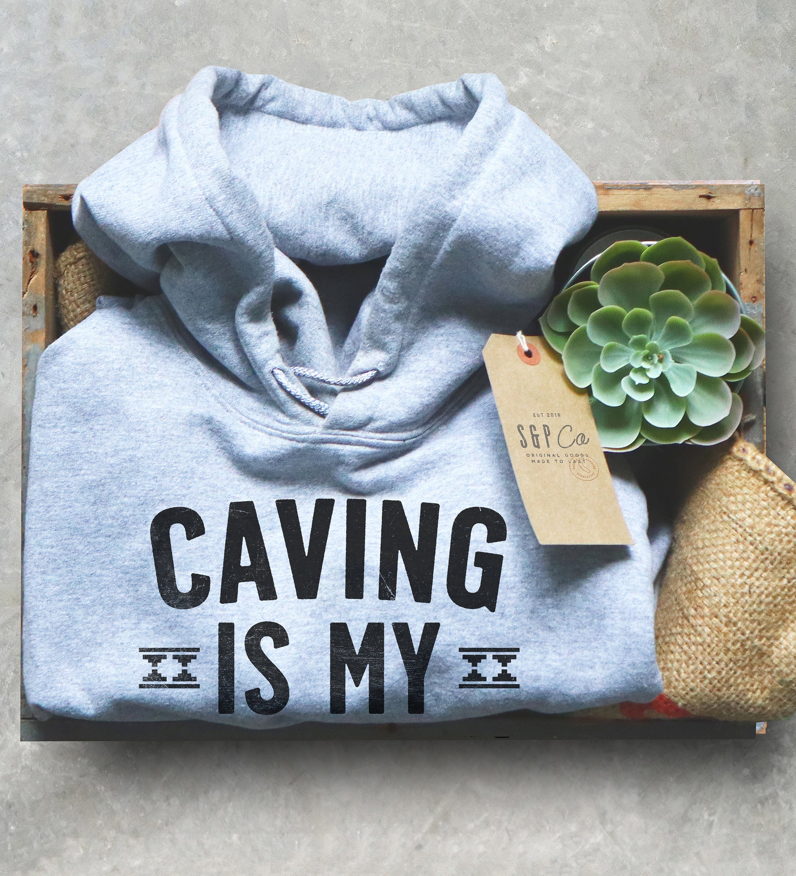 Caving Is My Therapy Hoodie - Caving Shirt, Spelunking Shirt, Caver Shirt, Spelunker Shirt, Adventure Shirt, Hiking Shirt, Cave Diving Shirt