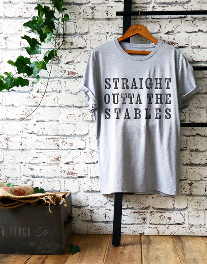 Straight Outta The Stables Unisex Shirt - Barn Shirt, Horse Lover Gifts, Horse Riding Gift, Horse Lover, Horseback Rider Gift, Horse Shirt