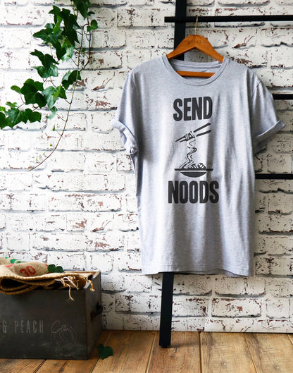 Send Noods Unisex T-Shirt - Noodle Shirt, Ramen Shirt, Ramen Noodles Shirt, College Student Shirt, Noodles Shirt, Foodie Shirt, College Gift