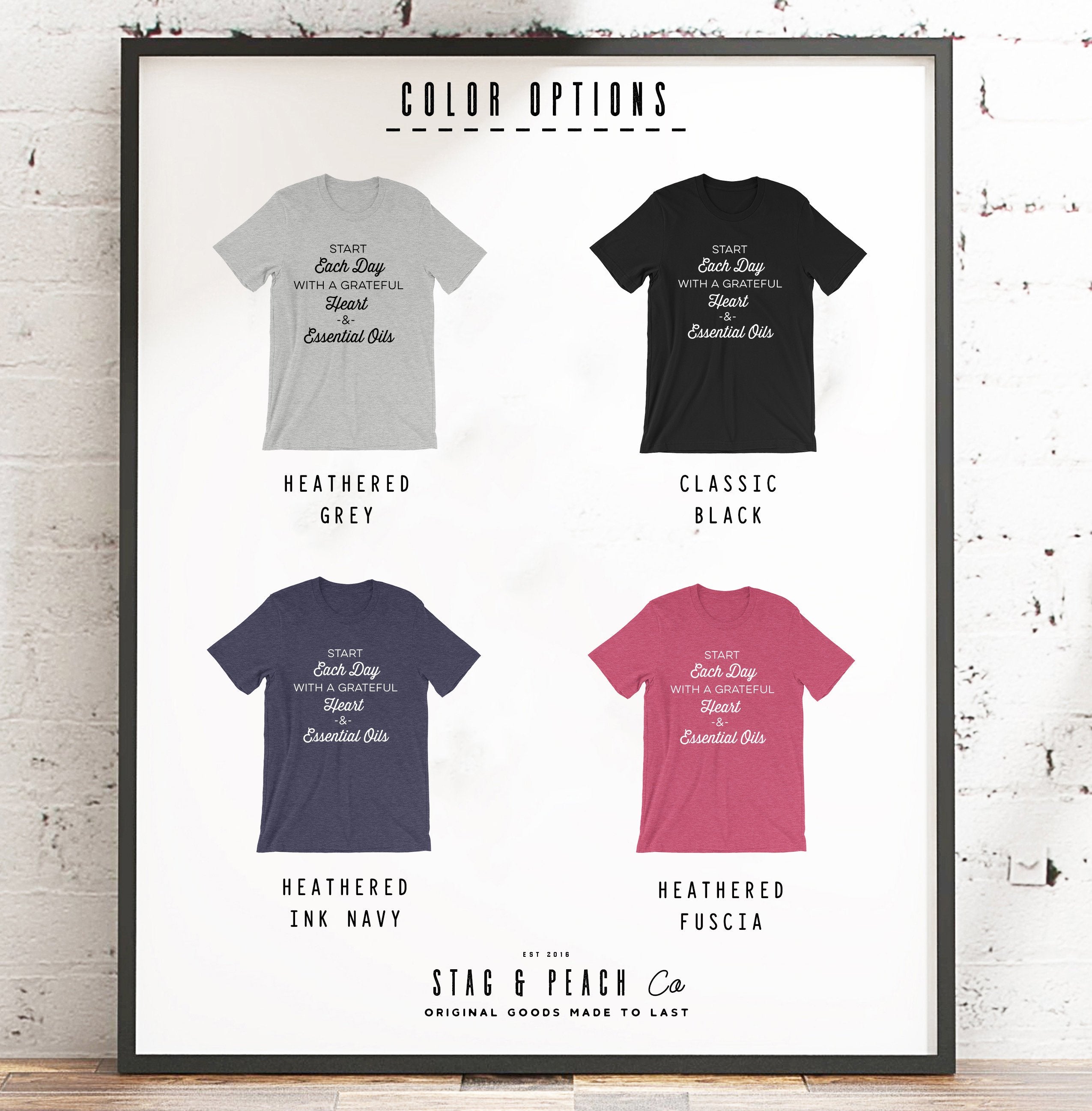A Grateful Heart & Essential Oils Unisex Shirt - Stag & Peach Co